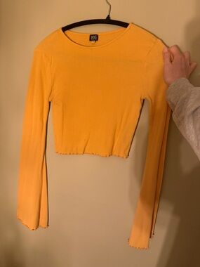 BDG Ribbed Long-Sleeve Crop Top